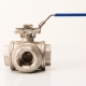 Top Flanged Three Way Stainless Steel Ball Valve